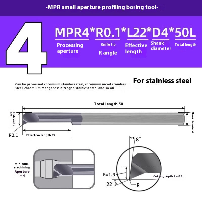 1129-CNC Small Bore Boring Tools MPR Copy Boring Turning Tools for Stainless Steel, Copper and Aluminum Lathe Micro Small Boring Tools Shandong Denso Pricision Tools Co.,Ltd.